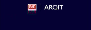 RAD Networks and Arqit composite logo image 